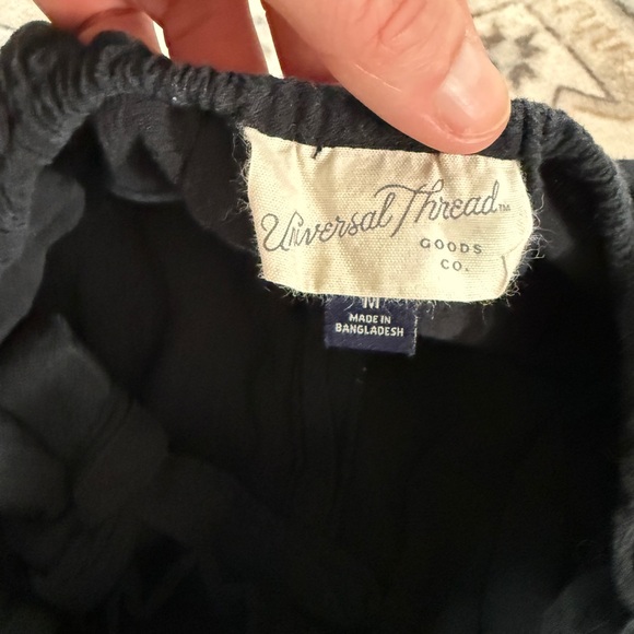 Universal Thread Black Cotton Midi Dress - Tie Back & Cutout - Size Medium - Picture 4 of 6